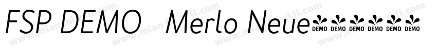 FSP DEMO   Merlo Neue字体转换